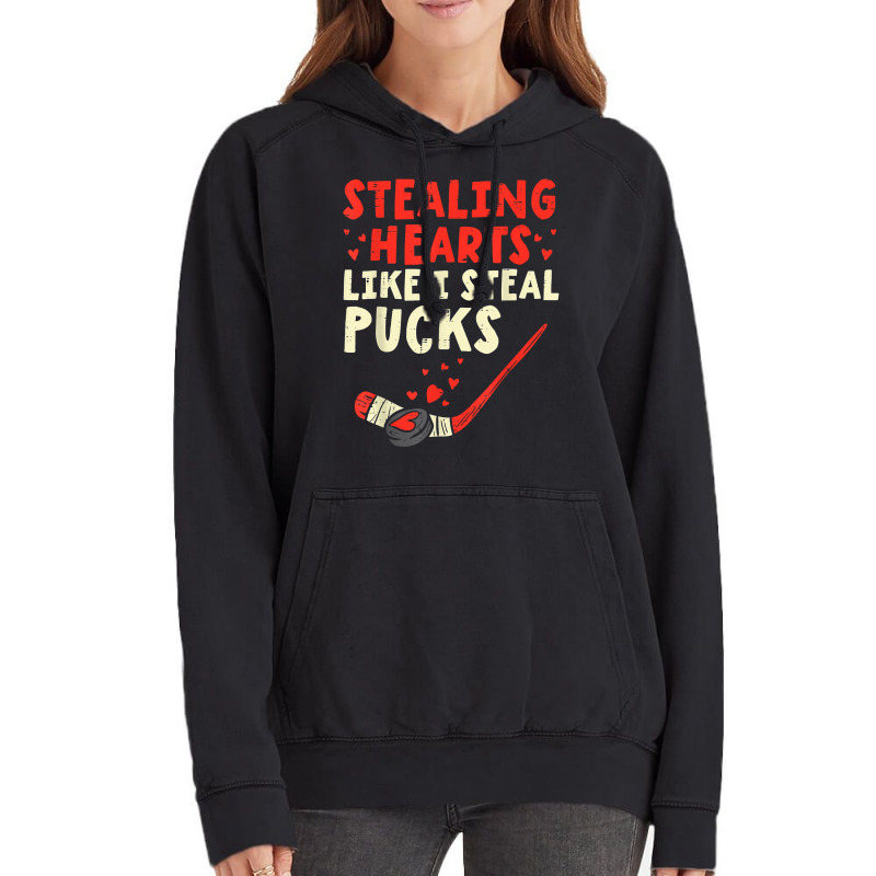 Stealing Heart Like I Steal Pucks Valentines Day Hockey T Shirt Vintage Hoodie | Artistshot