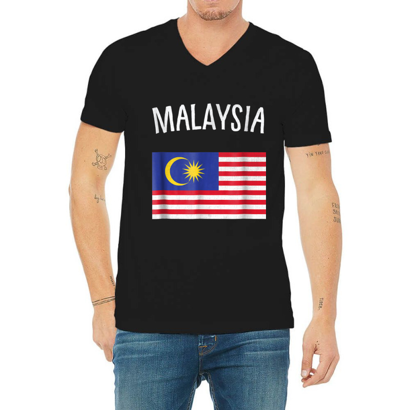 Malaysia Flag V-Neck Tee by LUCYICHARDS | Artistshot