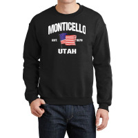 Monticello Utah Ut Usa Stars & Stripes Vintage Style Crewneck Sweatshirt | Artistshot