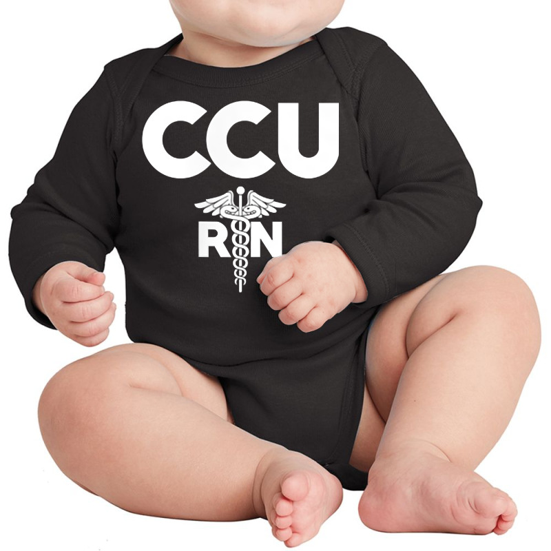 Ccu Registered Nurse Critical & Cardiac Care Unit Rn Staff T Shirt Long Sleeve Baby Bodysuit | Artistshot