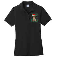 Ugly Sweater Christmas Lights Australian Cattle Dog Puppy T Shirt Ladies Polo Shirt | Artistshot