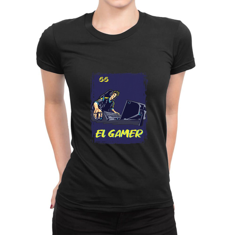 Mexican El Gamer Lottery Traditional Ladies Fitted T-Shirt by EvanWayneCofer | Artistshot