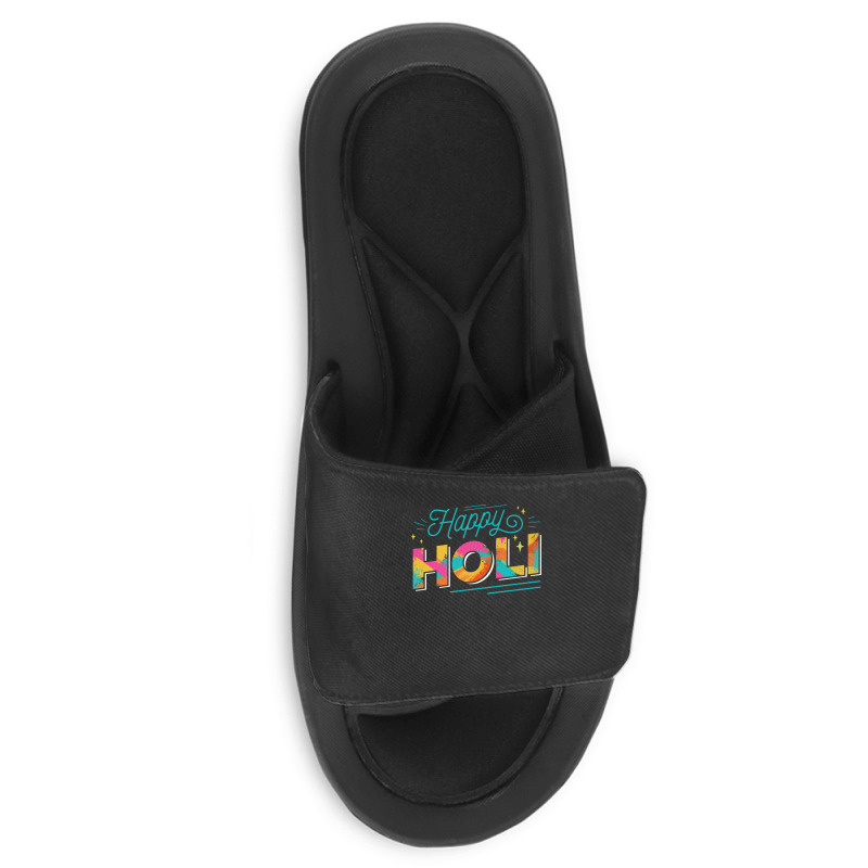 Happy Holi Colorful Holi Festival Slide Sandal | Artistshot