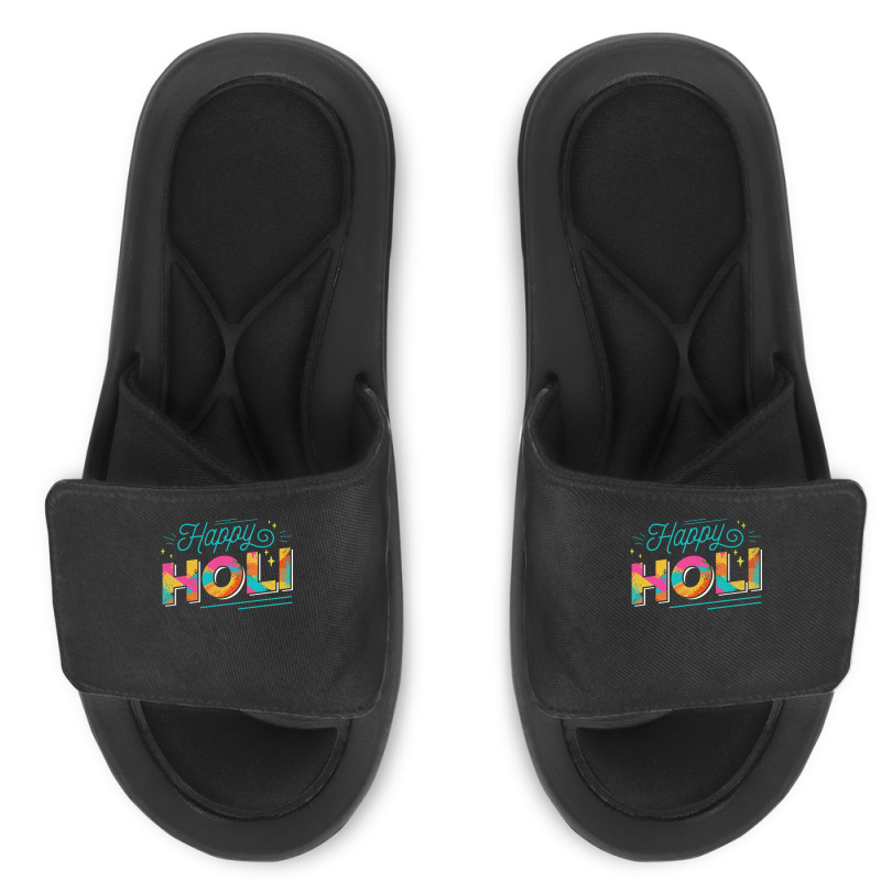 Happy Holi Colorful Holi Festival Slide Sandal | Artistshot