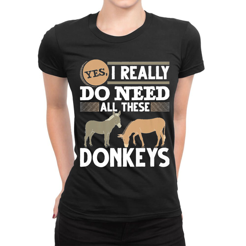 Farm Animal Lover Farming Farmer Funny Donkey Premium Ladies Fitted T-Shirt by ROBERTCHESTERTAFT | Artistshot