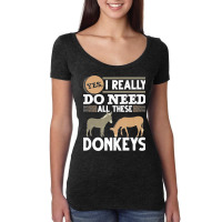 Farm Animal Lover Farming Farmer Funny Donkey Premium Women's Triblend Scoop T-shirt | Artistshot