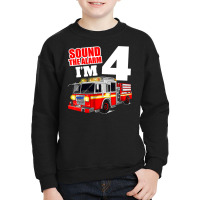 Kids Fire Truck 4th Birthday Boy Firefighter 4 Year Old Youth Sweatshirt | Artistshot