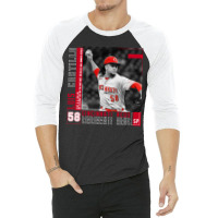 Luis Castillo Baseball Edit Tapestries Reds 3/4 Sleeve Shirt | Artistshot