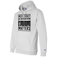 Music Literacy Matters I Like To Eat Puppies Music Meme Champion Hoodie | Artistshot