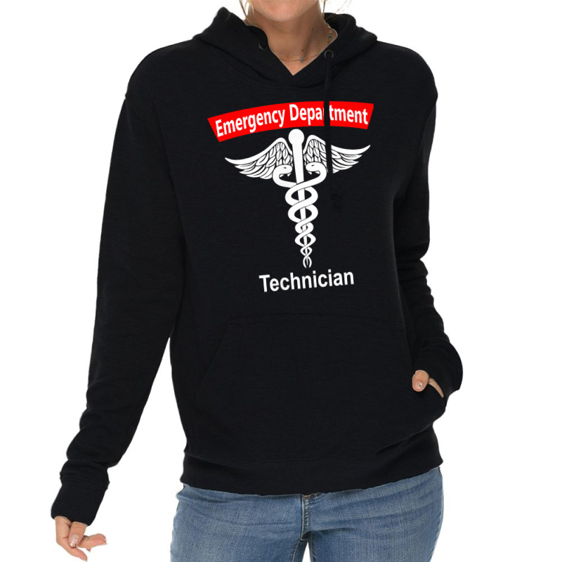 Emergency Department Technician Ed Tech Medical Caduceus Er T Shirt Lightweight Hoodie | Artistshot