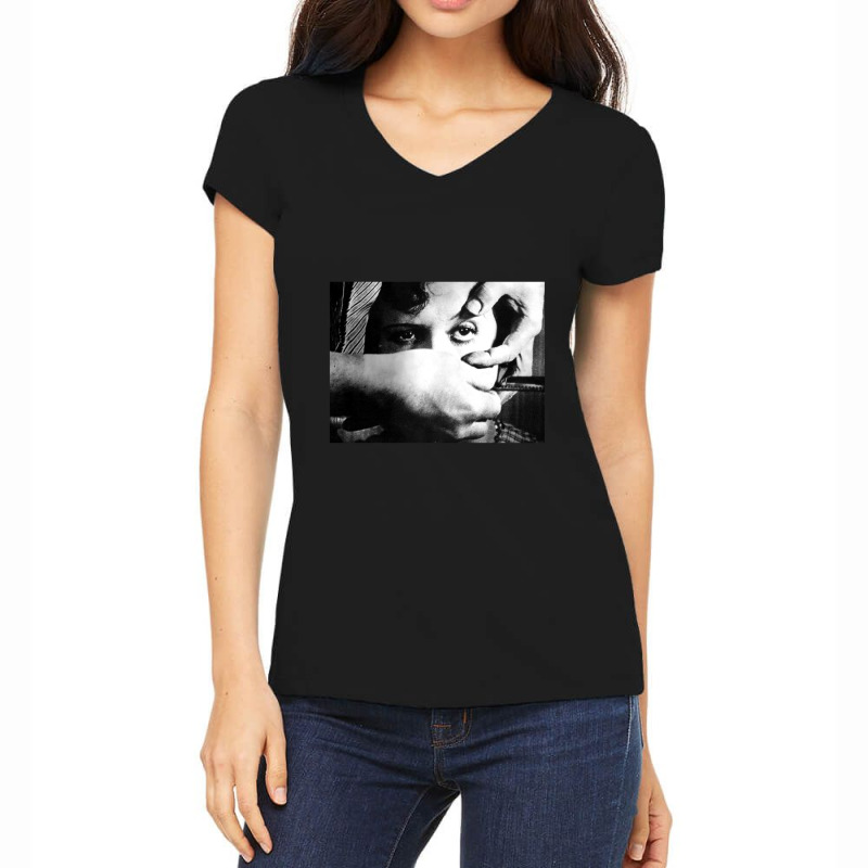 Un Chien Andalou (an Andalusian Dog) French Silent Surrealist Film Dir Women's V-Neck T-Shirt by SuzanneElaineSehorn | Artistshot