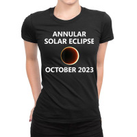 Utah 2023 Solar Eclipse Utah Bluff Richfield Monticello City T Shirt Ladies Fitted T-shirt | Artistshot