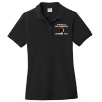 Utah 2023 Solar Eclipse Utah Bluff Richfield Monticello City T Shirt Ladies Polo Shirt | Artistshot