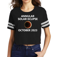 Utah 2023 Solar Eclipse Utah Bluff Richfield Monticello City T Shirt Scorecard Crop Tee | Artistshot