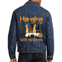 Hanging With My Gnomies Funny Gnome Halloween Men Denim Jacket | Artistshot