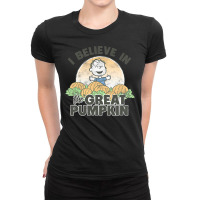 Peanuts Halloween Great Pumpkin Ladies Fitted T-shirt | Artistshot