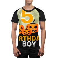 Happy 5th Birthday Boy Halloween Graphic T-shirt | Artistshot