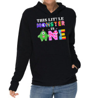 Kids This Little Monster Is One 1st Birthday Party Family Monster Lightweight Hoodie | Artistshot