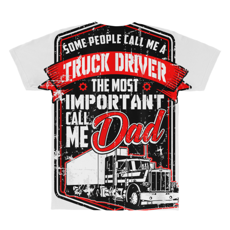 Funny Semi Truck Driver Design Gift For Truckers And Dads T Shirt All Over Men's T-shirt | Artistshot