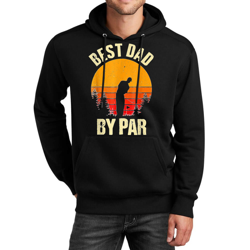 Funny Father's Day Best Dad By Par Golf Lover Vintage Unisex Hoodie | Artistshot