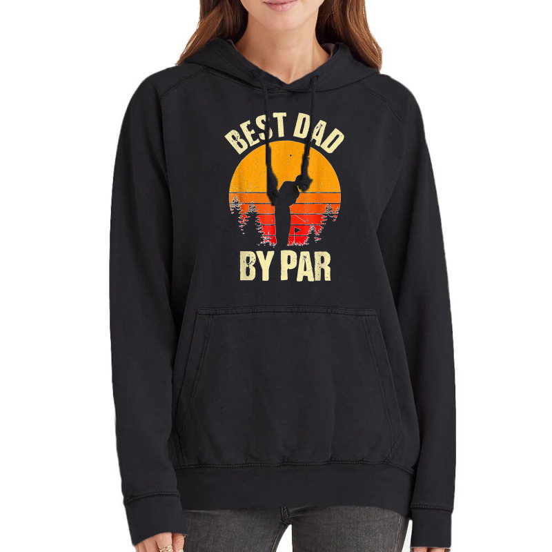 Funny Father's Day Best Dad By Par Golf Lover Vintage Vintage Hoodie | Artistshot