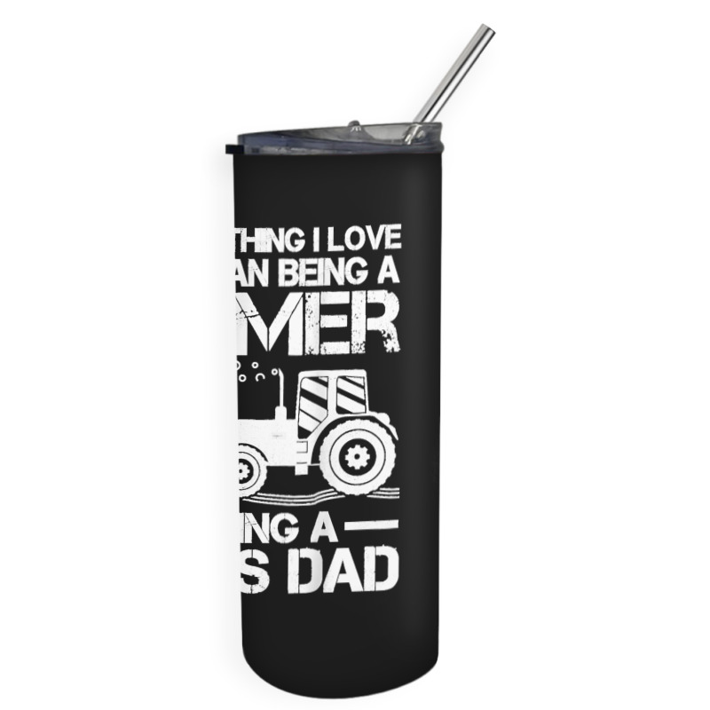 Funny Farming Tractor Retro Farmer Bonus Dad Father's Day Skinny Tumbler | Artistshot