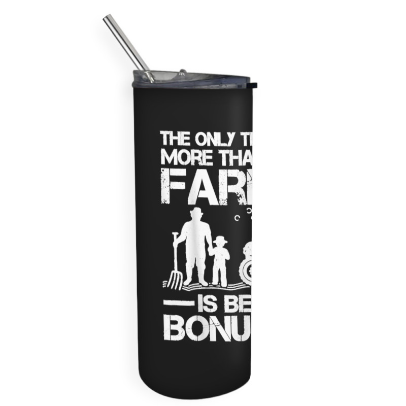 Funny Farming Tractor Retro Farmer Bonus Dad Father's Day Skinny Tumbler | Artistshot