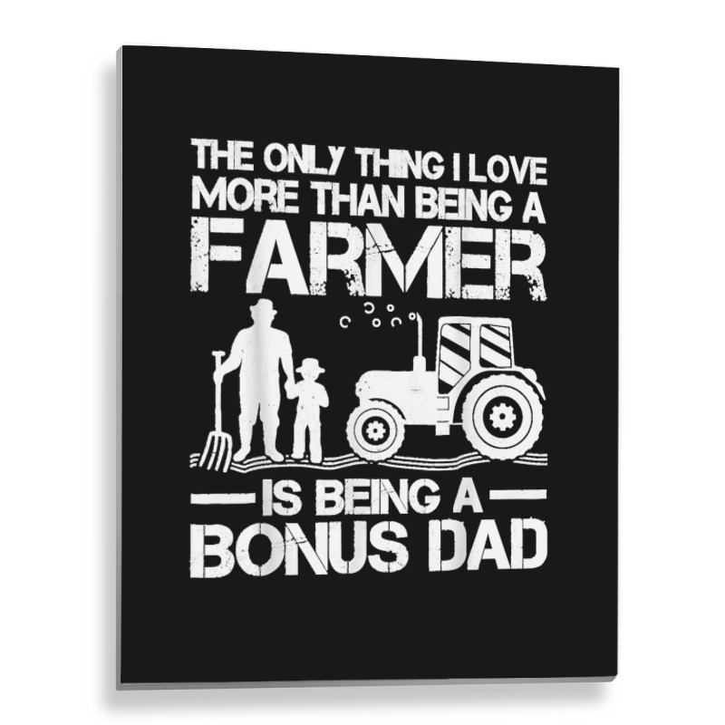 Funny Farming Tractor Retro Farmer Bonus Dad Father's Day Metal Print Vertical | Artistshot