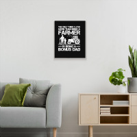 Funny Farming Tractor Retro Farmer Bonus Dad Father's Day Metal Print Vertical | Artistshot