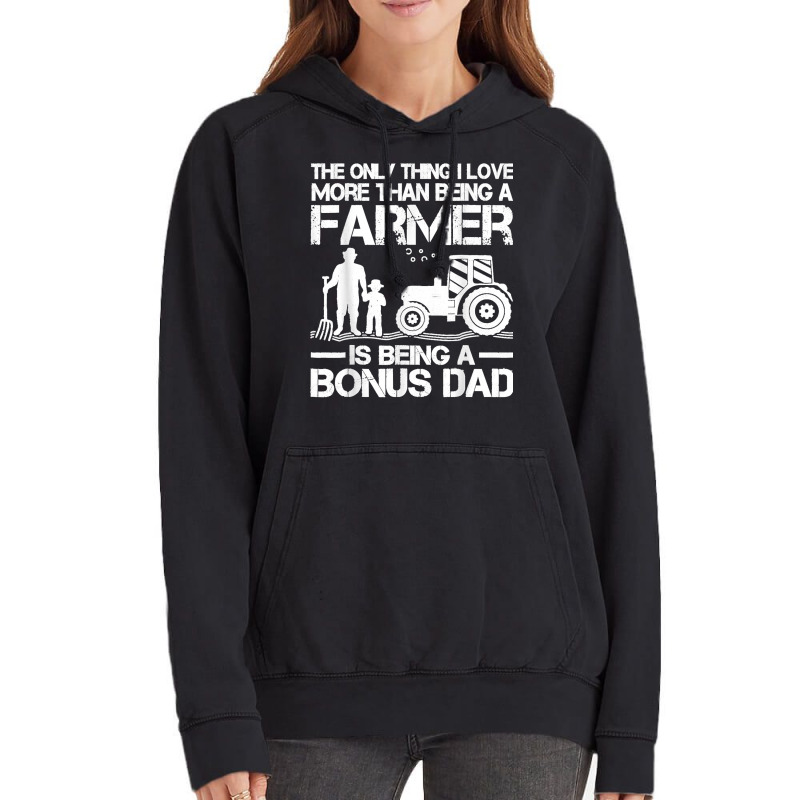 Funny Farming Tractor Retro Farmer Bonus Dad Father's Day Vintage Hoodie | Artistshot