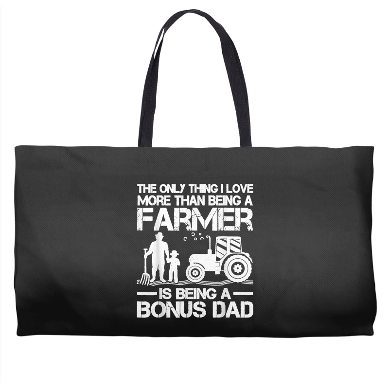 Funny Farming Tractor Retro Farmer Bonus Dad Father's Day Weekender Totes | Artistshot