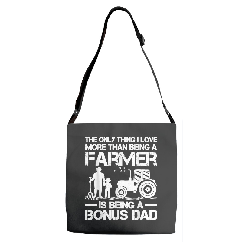 Funny Farming Tractor Retro Farmer Bonus Dad Father's Day Adjustable Strap Totes | Artistshot