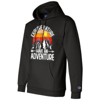 Funny Explore Nature Have An Adventure Retro Forest Champion Hoodie | Artistshot