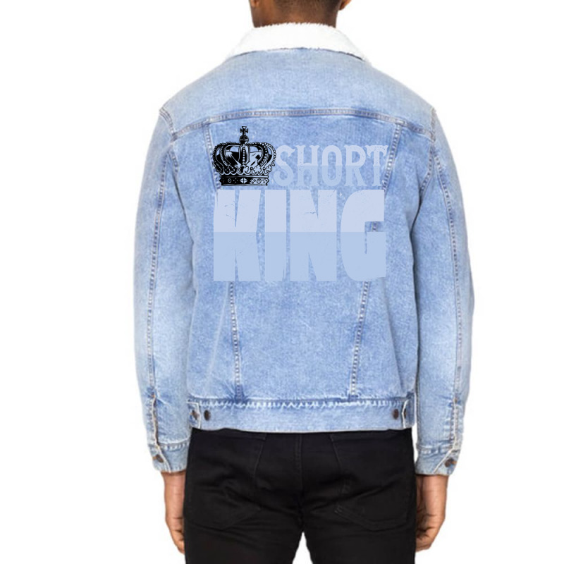 Short King Funny Short Guy Crown Unisex Sherpa-lined Denim Jacket | Artistshot