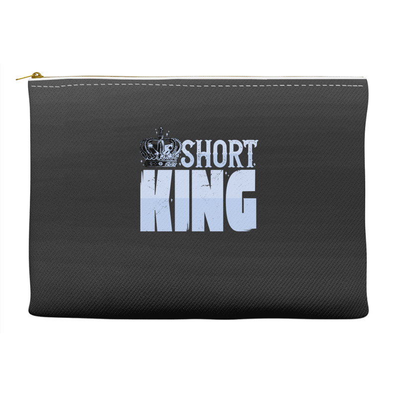 Short King Funny Short Guy Crown Accessory Pouches | Artistshot