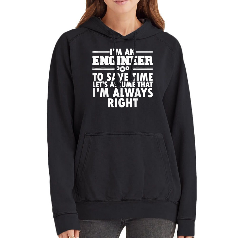 Funny Engineer To Save Time Engineering Student Vintage Hoodie | Artistshot