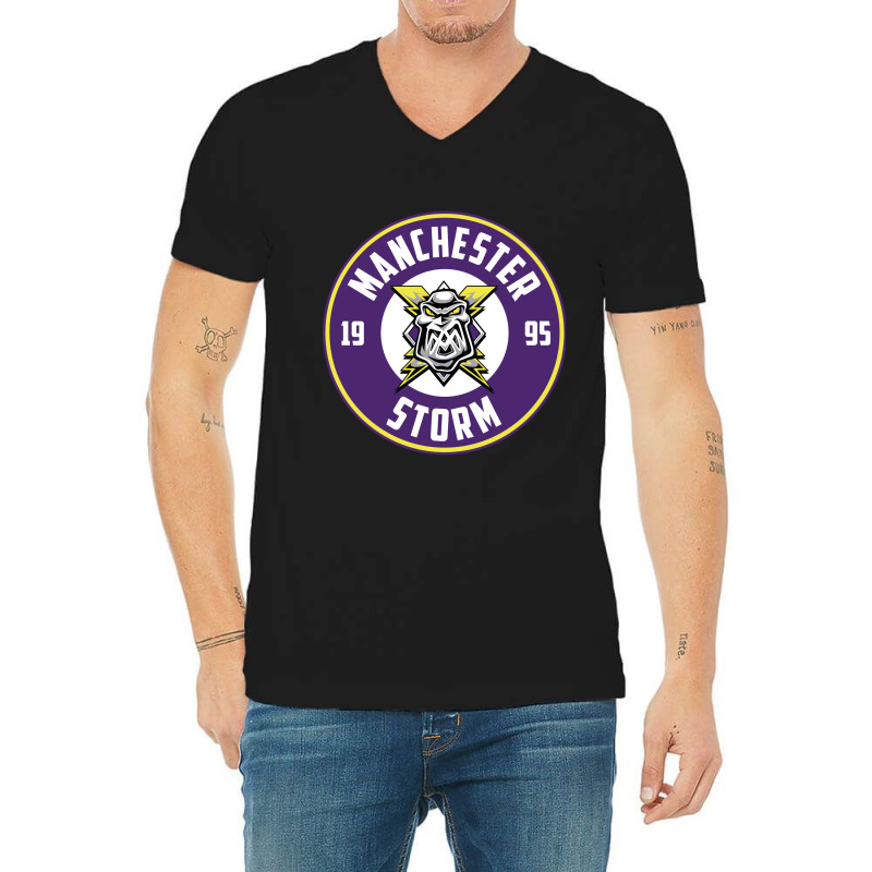 Manchester Storm V-neck Tee | Artistshot