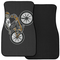 Skeleton Gang Banger On A Bicycle Cartoon Front Car Mat | Artistshot