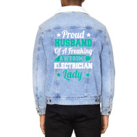 Electricity Electrical Lineman Electrician Husband Unisex Sherpa-lined Denim Jacket | Artistshot