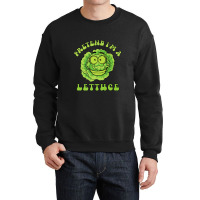 Pretend I'm A Lettuce Retro Wavy Text Premium Crewneck Sweatshirt | Artistshot