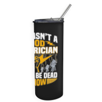 Funny Electrician Art Men Women Licensed Electrician Lineman Premium Skinny Tumbler | Artistshot