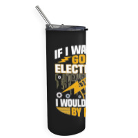 Funny Electrician Art Men Women Licensed Electrician Lineman Premium Skinny Tumbler | Artistshot