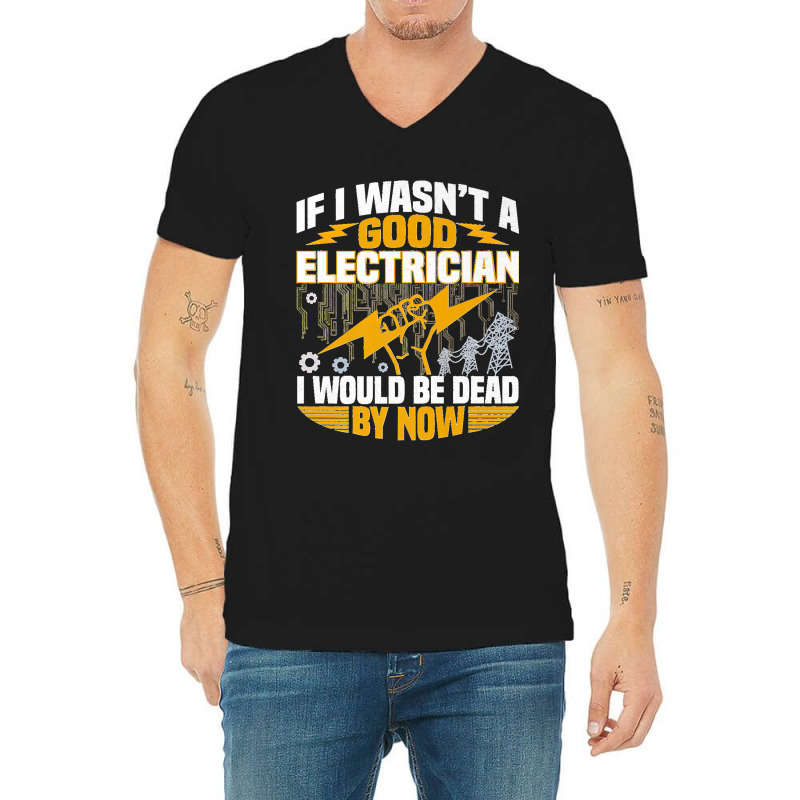 Funny Electrician Art Men Women Licensed Electrician Lineman Premium V-neck Tee | Artistshot