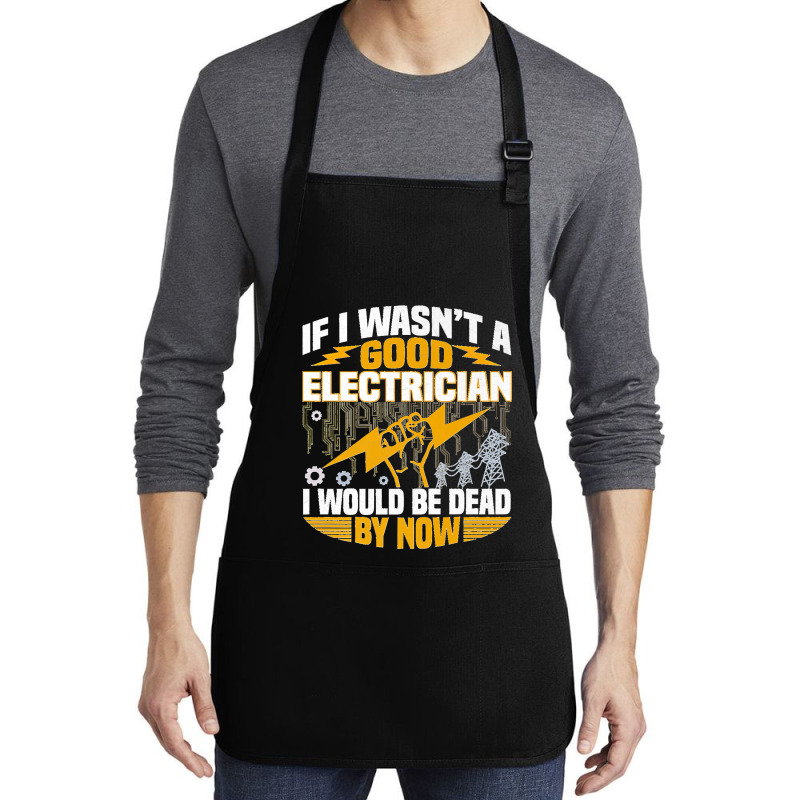 Funny Electrician Art Men Women Licensed Electrician Lineman Premium Medium-length Apron | Artistshot