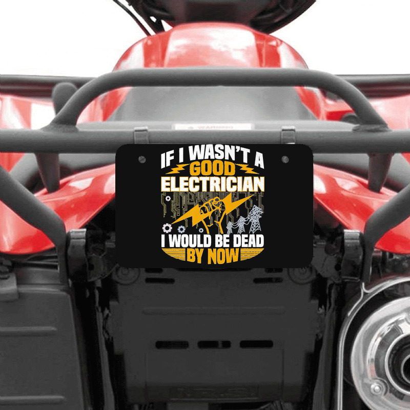 Funny Electrician Art Men Women Licensed Electrician Lineman Premium Atv License Plate | Artistshot