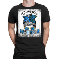 Womens Diabetes Awareness Month Type T1d T2d Messy Bun Warrior T Shirt T-shirt | Artistshot