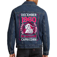 December 1960 60 Years Of Being Capricorn Men Denim Jacket | Artistshot