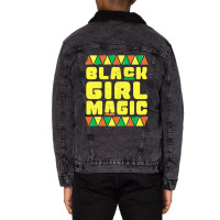 Black History Month  Women Black Girl Magic Unisex Sherpa-lined Denim Jacket | Artistshot