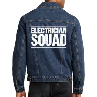 Electrician Squad Electrician Premium Men Denim Jacket | Artistshot