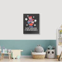 Funny Duck Lover 4th Of July Patriotic Pun Tops Men Kids Boy Portrait Canvas Print | Artistshot